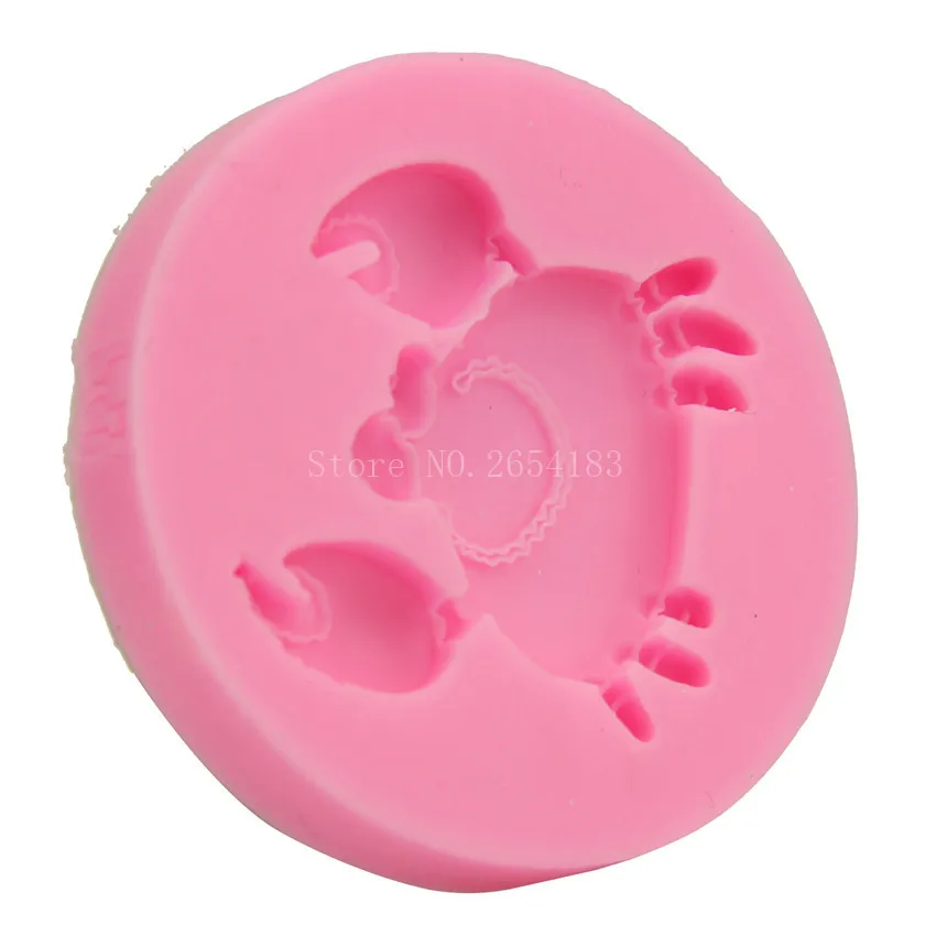 Силиконовое мыло с милым животным крабом 3D форма для торта капкейков желе