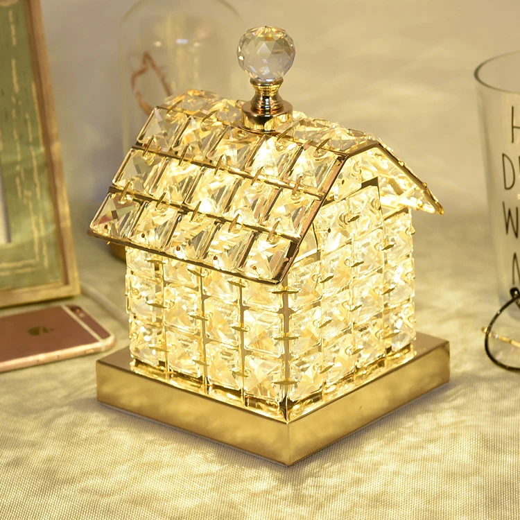 Креативная романтическая настольная лампа для дома Хрустальная декоративная