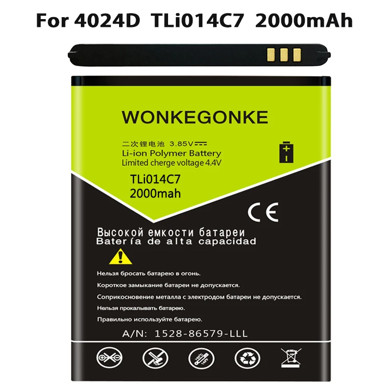 WONKEGONKE TLi014C7 для Alcatel One Touch Pixi First 4024D 4 0 &quotбатареи|Аккумуляторы мобильных телефонов|