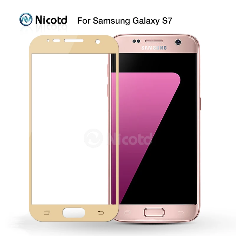 Nicotd 2 шт./лот полное покрытие закаленное Стекло для samsung Galaxy A9 Note3 Note4 note5 S7 S6 s5 S4 C5 c7 C9 Pro Экран протектор