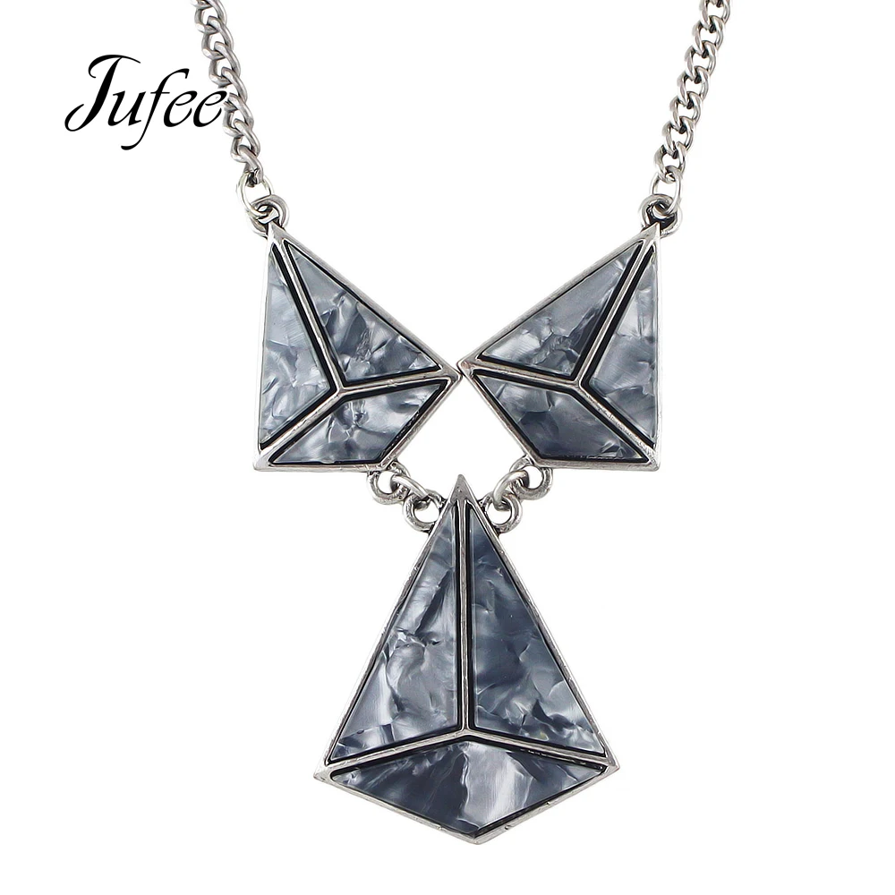 Jufee модные Ожерелья для мужчин 2017 женская обувь Серебристые Цвет цепь с черный