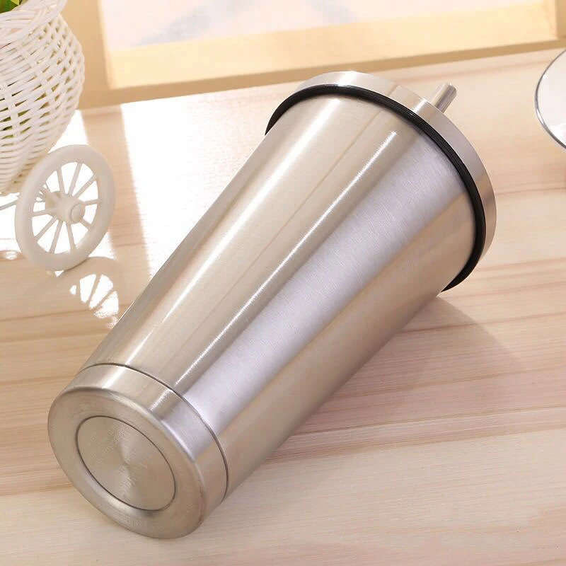 500 мл кружка из нержавеющей стали дорожный стакан кофейная чашка с питьевой