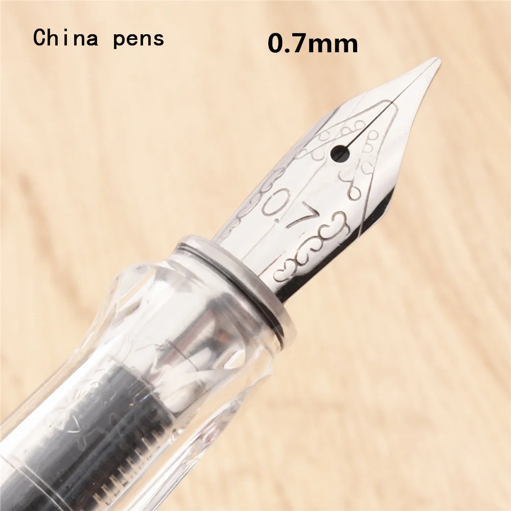 Jinhao 874 прозрачная белая английская каллиграфия Duckbill параллельная художественная ручка цветок тело плоский перо Тибетский арабский авторучка