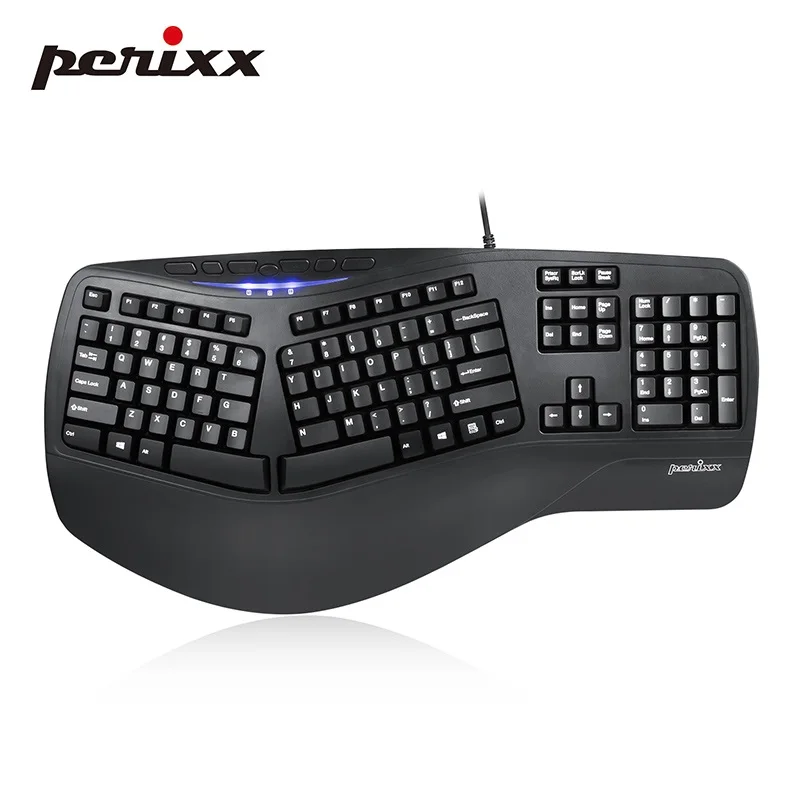 Новая эргономичная мультимедийная клавиатура Perixx PERIBOARD 512II USB удобный обтекаемый