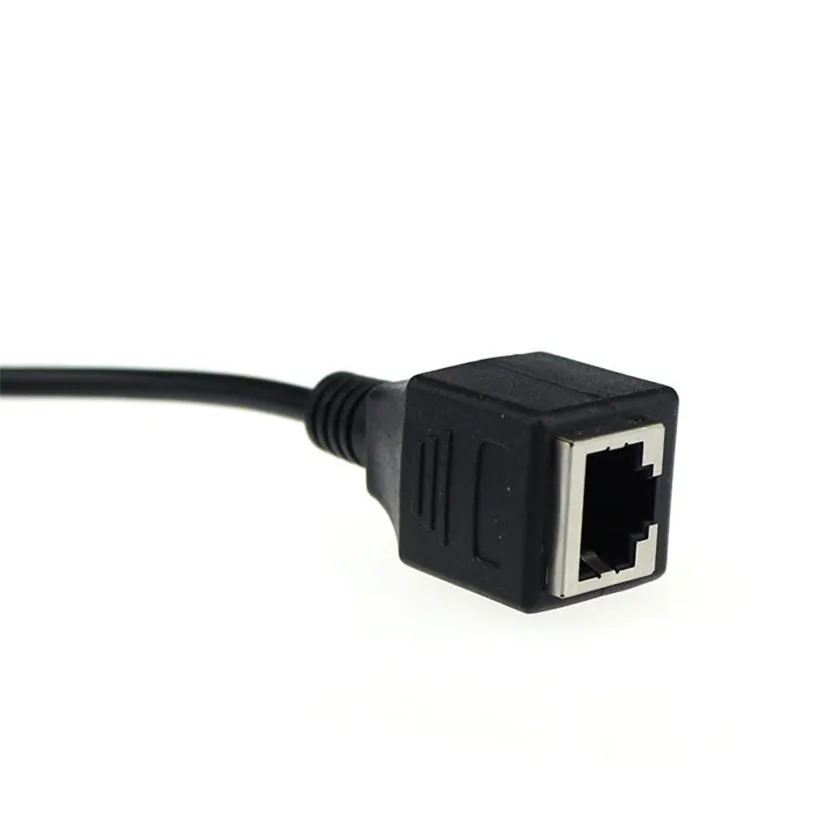 HL 3,5 мм штекер аудиосигнала кабель для RJ45 Ethernet LAN Сетевой кабель аксессуар FE13 - Цвет: black