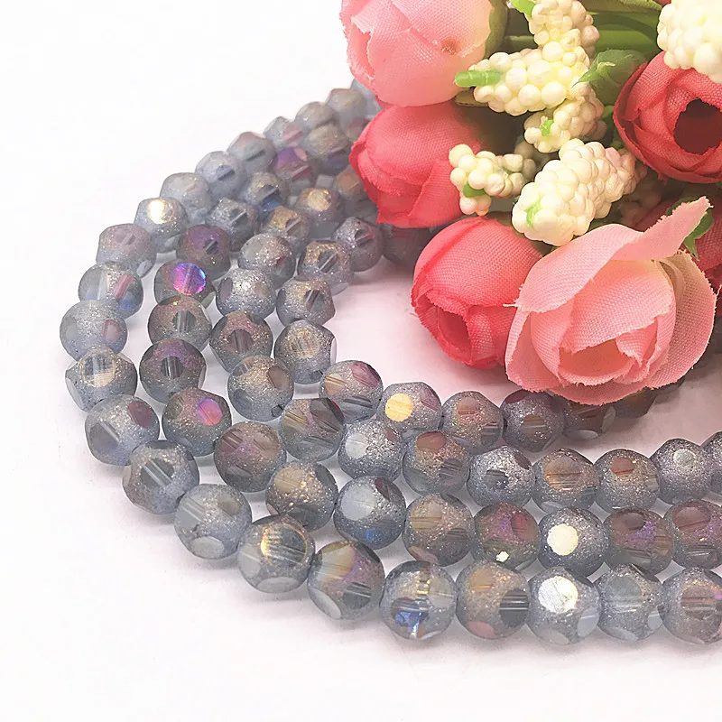 

20pcs 8mm Austrian Frosted Matt Crystal Glass Beads Spacer Beads Handmade For Jewellery Making DIY Bracelet Necklace #04