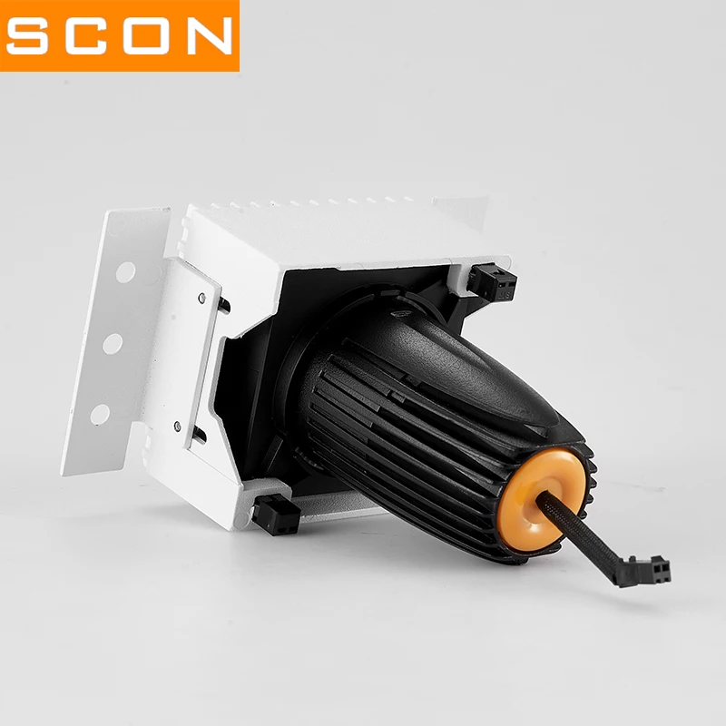 SCON Встроенный светодиодный потолочный светильник ing квадратный 9 Вт Бескаркасный и бесшовный Точечный светильник CREE CRI Ra> 93 настенный светильник в виде барабана стиральной машины внутренний светильник