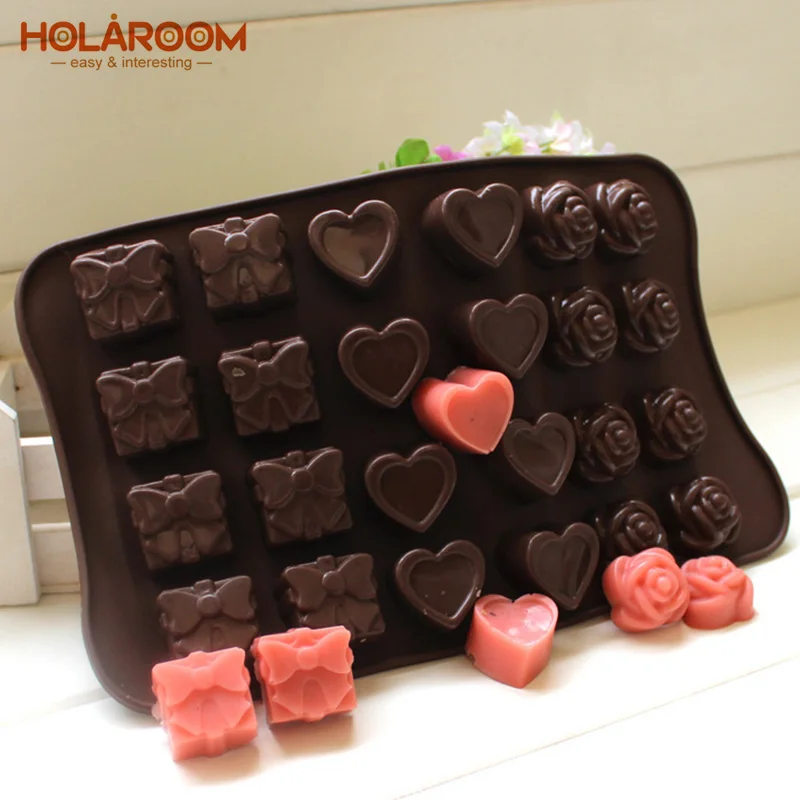 Силиконовая форма для шоколада Holaroom 1 шт. 3 вида цветов инструменты помадки торта