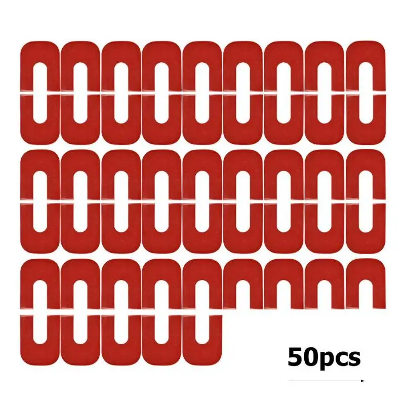 50pcs Red 50 шт./компл. U-образный разлив доказательство ногтей наклейки-лак одноразовый чехол на палец наклейки для украшения для ногтей Инструменты Лидер продаж - Цвет: 50pcs Red