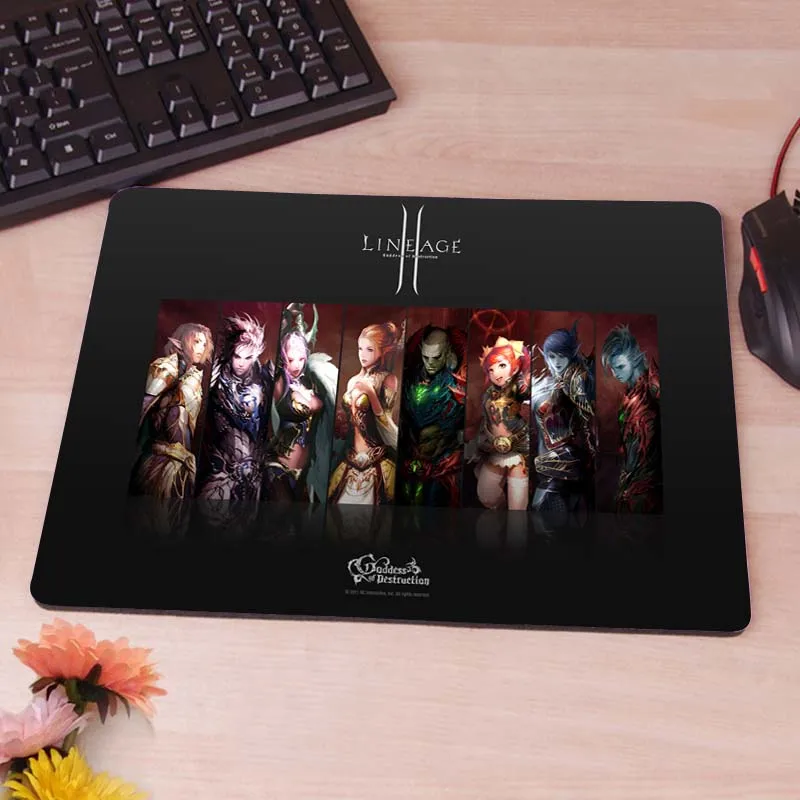 MaiYaCa lineage 2 orcs, люди, темные эльфы и эльфы кремния анти-Противоскользящий мышь коврики компьютер ноутбук Notbook игровой коврик для мыши - Цвет: 18X22CM