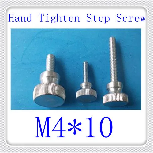 

100pcs/lot High Quality GB834 M4*10 Knurled Hand Tighten Step Screw