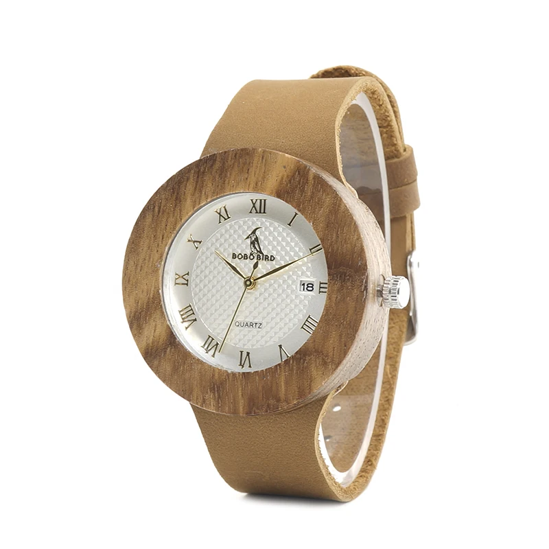 BOBO BIRD WC01 женская одежда Зебра деревянные часы Япония 2035 Miyota движение кварцевые часы унисекс с календарем в деревянной коробке