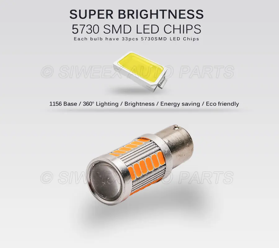 1 шт. BA15S 1156 BAY15D 1157 33 5730 SMD автомобиля светодиодный лампы купол обратный светильник