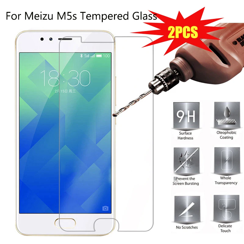 2 шт. закаленное стекло M5S для Meizu защитная пленка экрана телефона 9H 2.5D Защитное