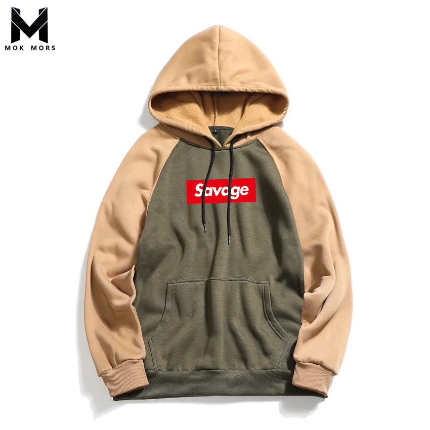 Толстовка мужская с буквенным принтом модная повседневная кофта капюшоном для