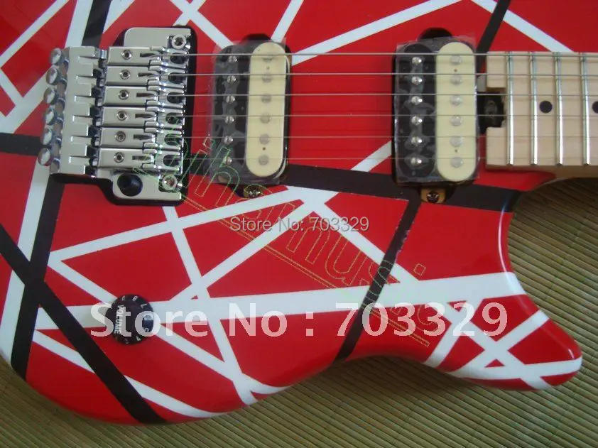 E V H VAN HALEN Гитары Вольфганг 5150 белые и красные полосы пикапы зебры Charvel Гатри говн