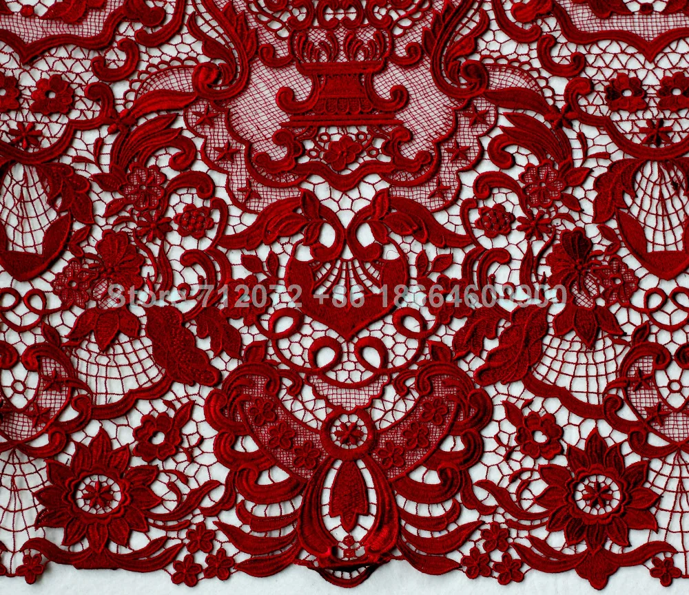 Кружевное платье La Belleza белое/синее/Красное/винное с вышивкой|wine lace fabric|fashion fabriclace