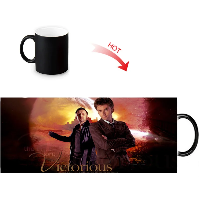12 унций Доктор Кто жара раскрывает волшебную кружку изменение цвета кофе