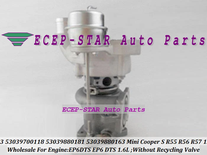 K03 118 53039700163 53039700118 53039700181 163 турбо для Mini Cabrio Cooper S R55 R56 R57 2002 10 EP6 DTS CDTS 1.6L без e