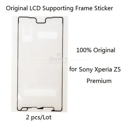 2 шт./лот оригинал для Sony Xperia Z5 Premium Передняя опорная рамка ЖК-экрана клейкая