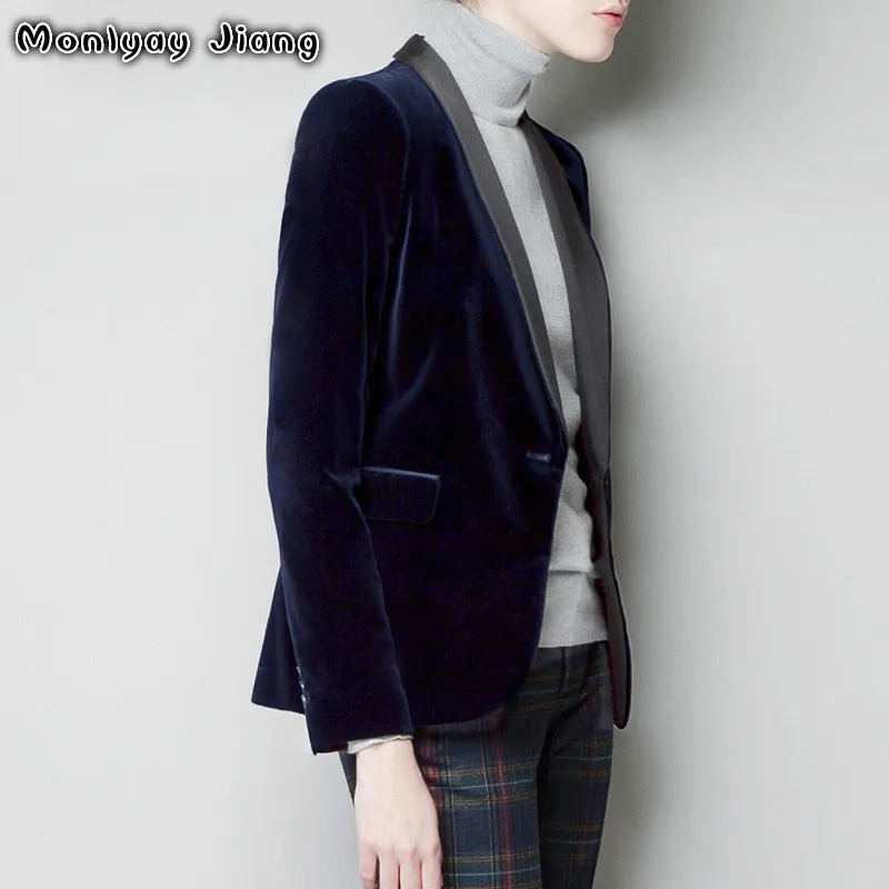 Женский мягкий бархатный блейзер весна 2018 | Женская одежда