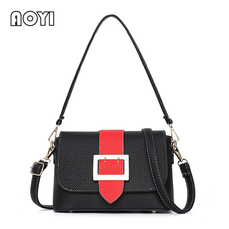 AOYI элегантный Для женщин Курьерские сумки для леди 2018 Crossbody PU кожа Сумка