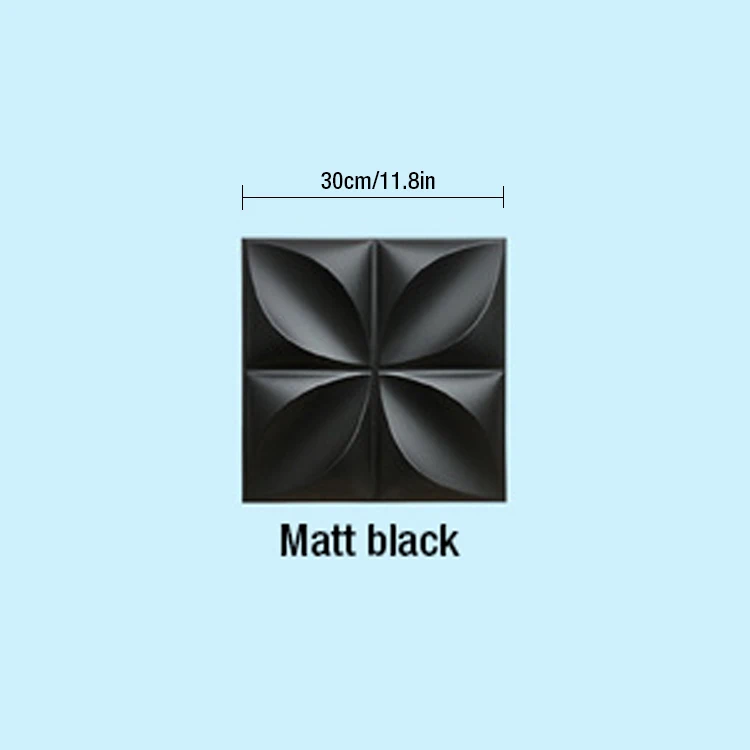Matte black 3D пластиковые формы для 3D плитки панели s плесень штукатурка стены камень стены искусства Декор ABS пластиковые формы 3D стены панели наклейки потолочные панели - Цвет: Matte black