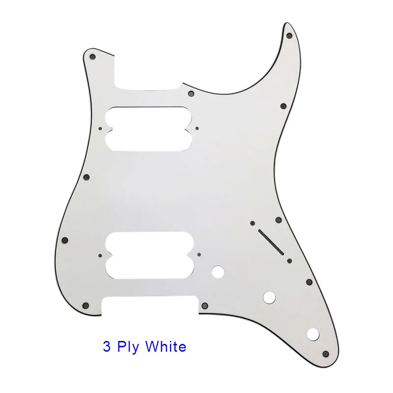 3 ply white Pleroo гитарные аксессуары гитарные накладки 11 винтовых отверстий для fender стандартный и современный Stratocaster ST HH Стиль гитары - Цвет: 3 ply white