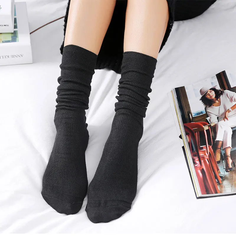 Носки женские хлопок цвет в ассортименте 1 пара|long school socks|socks longlong socks for women |