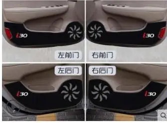 Оранжевый Новая Автомобильная дверь внутренняя сторона анти-удар защитная пластина из углеродного волокна Flim Наклейка для hyundai i30 ix 35 4 шт - Название цвета: Оранжевый