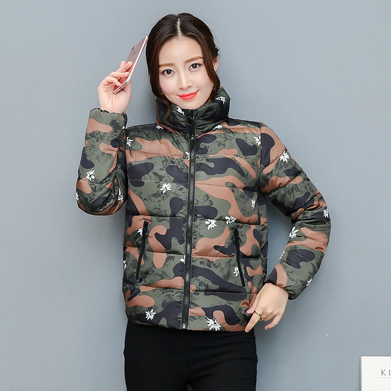 Женская камуфляжная куртка блузон зимнее пальто женские куртки и Manteau Veste Femme Manche
