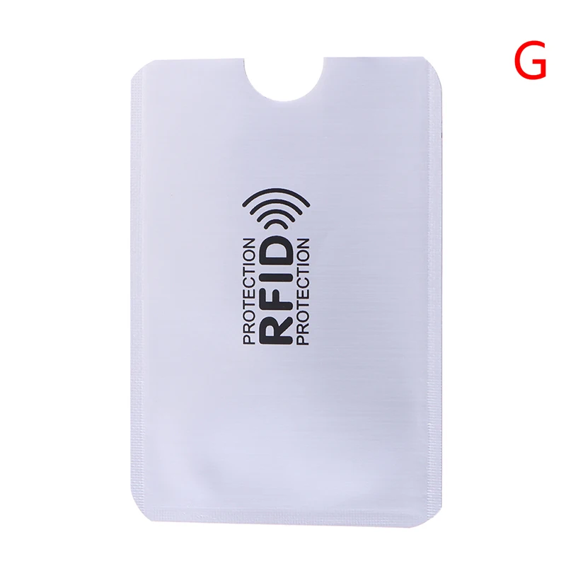 G 10 шт. с протекторами для банковских карт безопасный рукав RFID Блокировка ID держатель фольга щит ID Держатель карты значки паспорт - Цвет: G