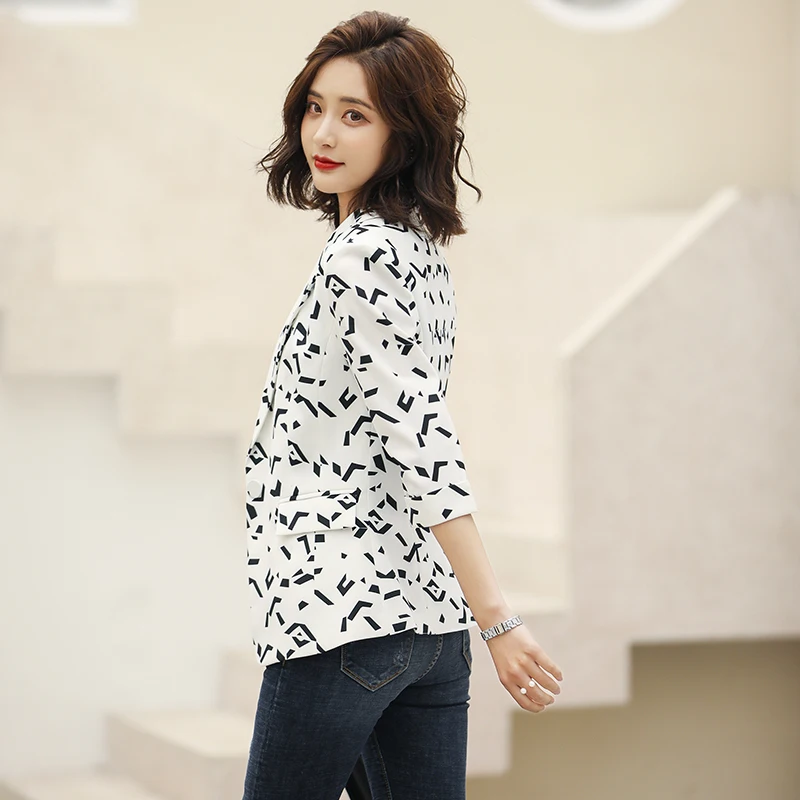 Lenshin геометрический куртка для женщин Летняя одежда женский повседневное Стиль