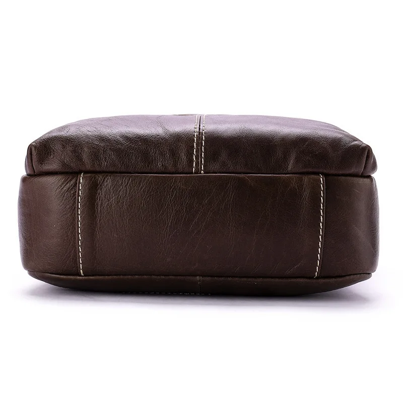 Натуральная кожа повседневная мужская сумка через плечо Вертикальная винтажная