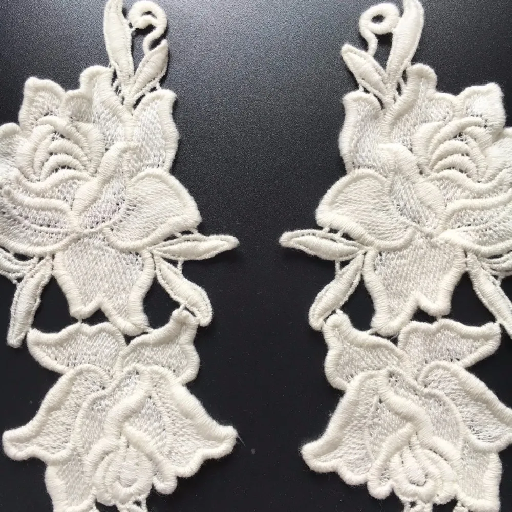 1 пара декоративный светильник из бежевого хлопка с аппликацией в виде Розы | Дом