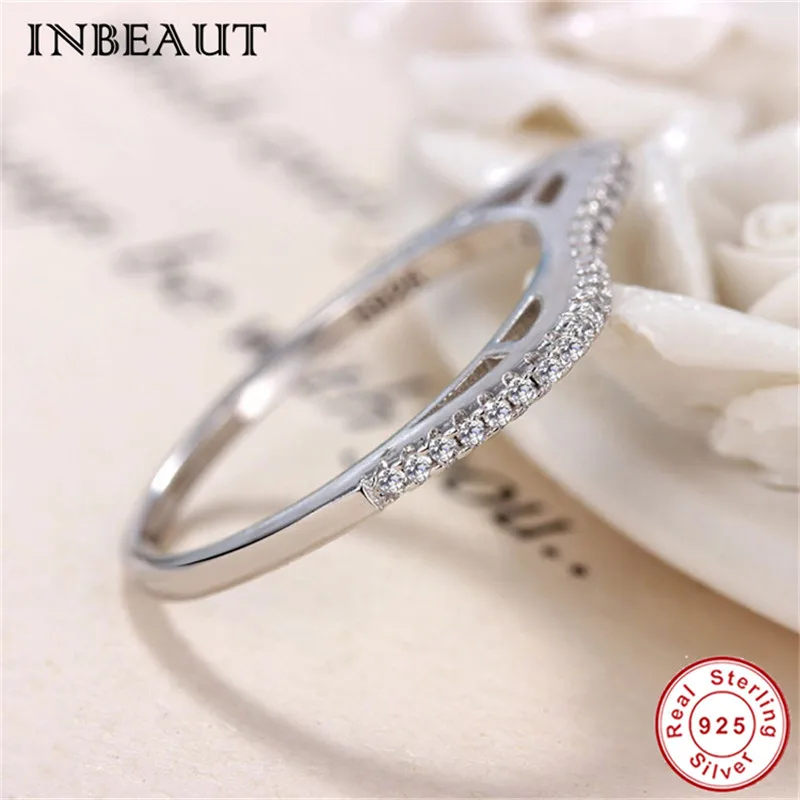 Женское вечернее кольцо INBEAUT с милым котенком CZ 100% 925 пробы серебряные милые белые