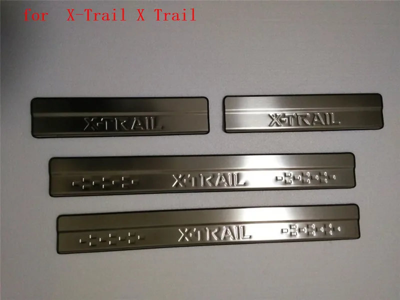 Silver Накладка на дверной порог из нержавеющей стали для- Nissan X-Trail X Trail T32 приветствуется отделка педали Аксессуары для стайлинга автомобилей - Цвет: Silver