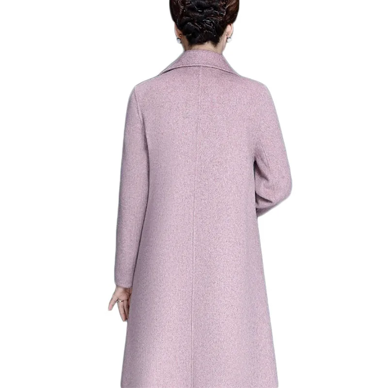 

Winter Woman Coats Woolen Coat Women's High quality Double-faced woolen coat Female Long Overcoat Clothes Casaco Feminino A990