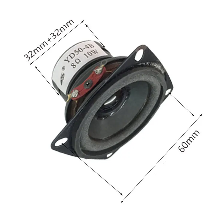 2 шт. 10 Вт 8 Ом дюймов 50 мм полный диапазон динамик DIY HIFI Громкий для автомобиля