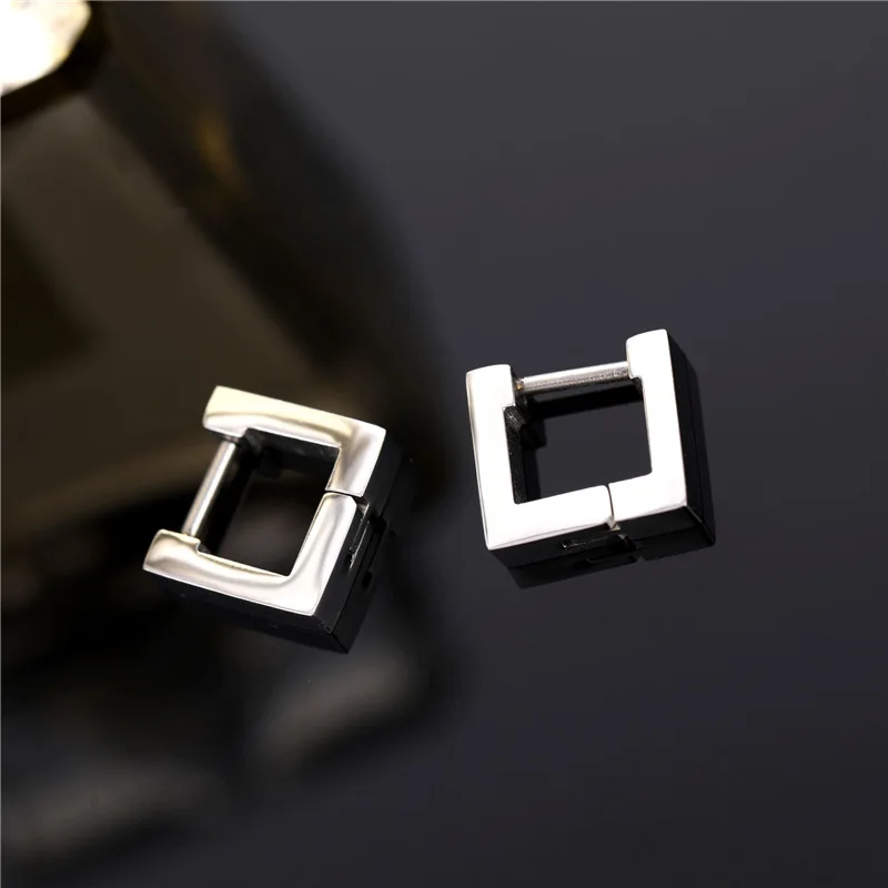Серьги кольца Semitree 316L из нержавеющей стали квадратные женские креативные серьги