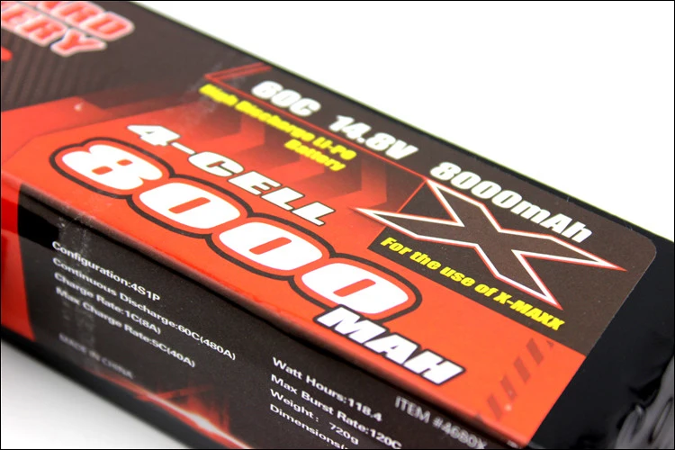 2 шт. леопардовая Lipo батарея 4S 8000mAh 14 8 V аккумулятор 60C для TRAXXAS X-MAXX 77086-4 | Игрушки и