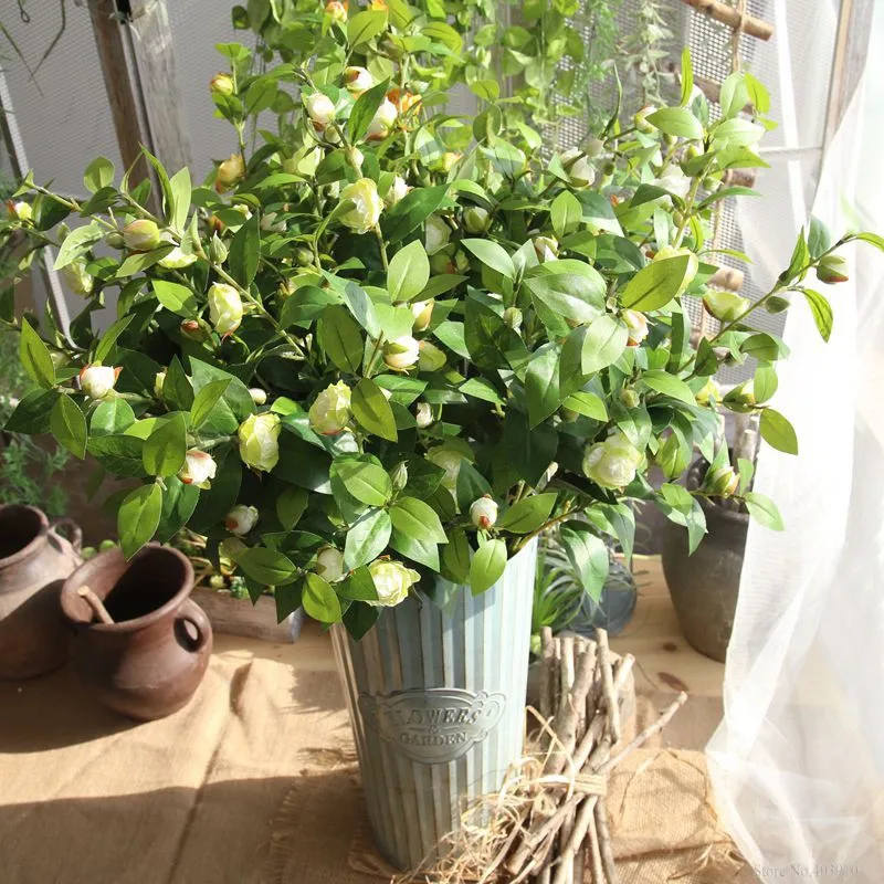 Большая искусственная шелковая Камелия 90 см цветы для свадебной вечеринки пол