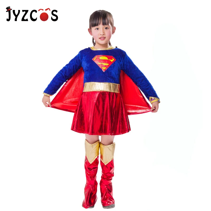 JYZCOS детские маскарадные костюмы для девочек супердевушки костюм Одежда