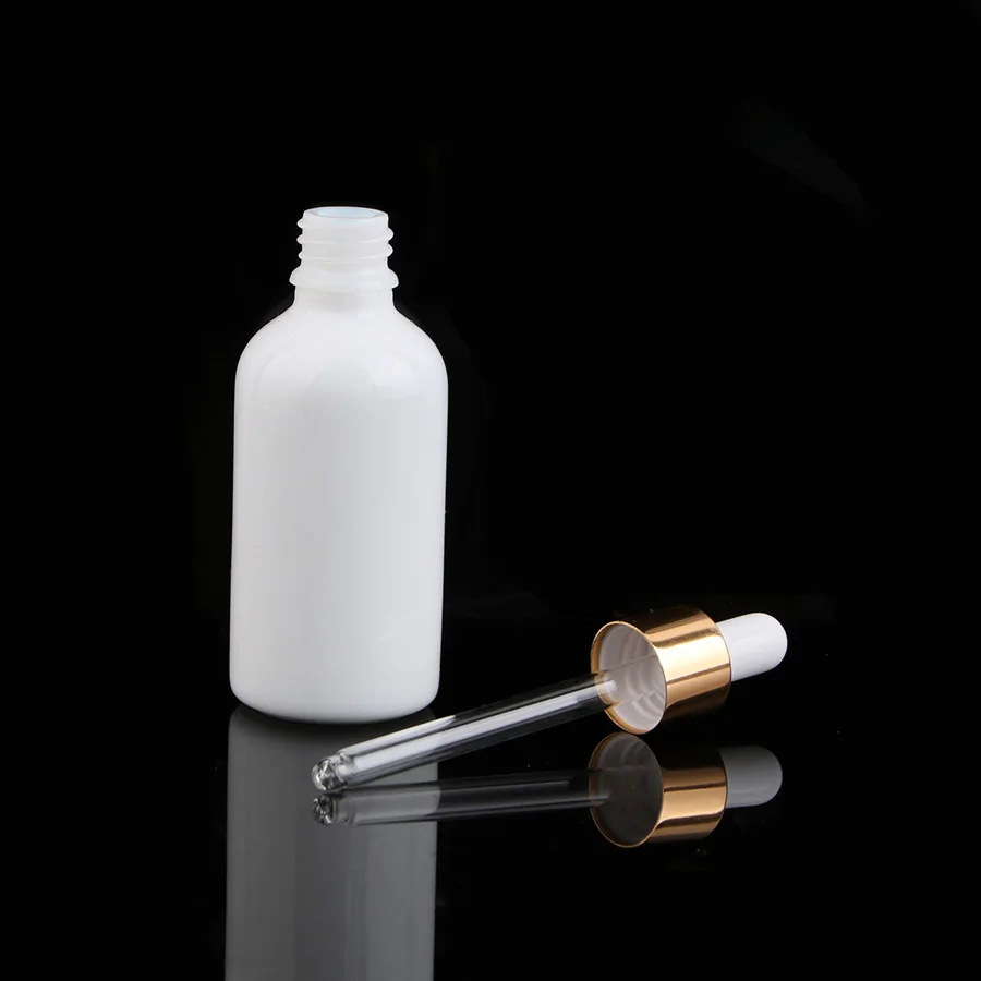 Merx Beauty оптовая продажа 9 шт 50 мл 5/3 floz стеклянная капельница белая бутылка для