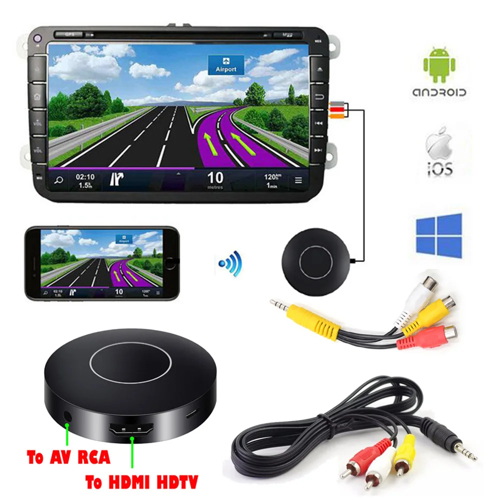 Автомобильный медиа адаптер DLNA Miracast Airplay экран зеркального отображения ТВ флешка