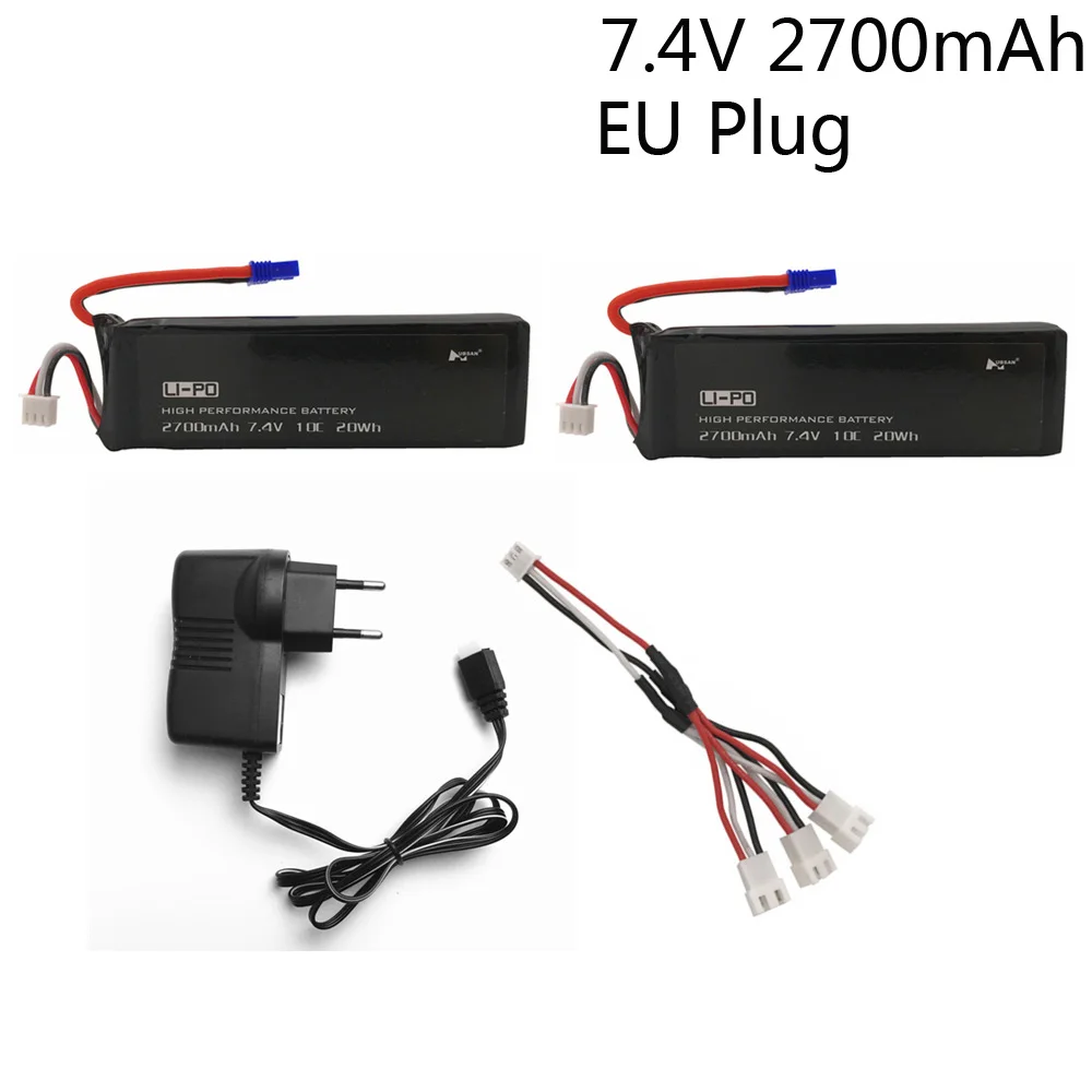 Аккумулятор 7 4 В 2700 мАч для Hubsan H501S H501C X4 RC Quadcopter батарея 1 в 3 с кабелем и USB зарядным