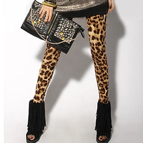 

Women's Fashion Sexy Slim Fit Elastic Leopard Print Tights Pants