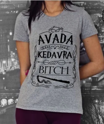 Милая женская футболка Avada Kedavra унисекс в эстетике гранж tumblr футболки уличный