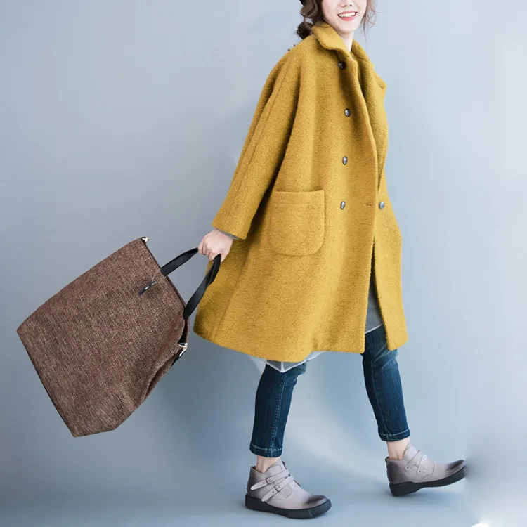 Осенне зимняя женская верхняя одежда шерстяная куртка Тренч Верхняя для