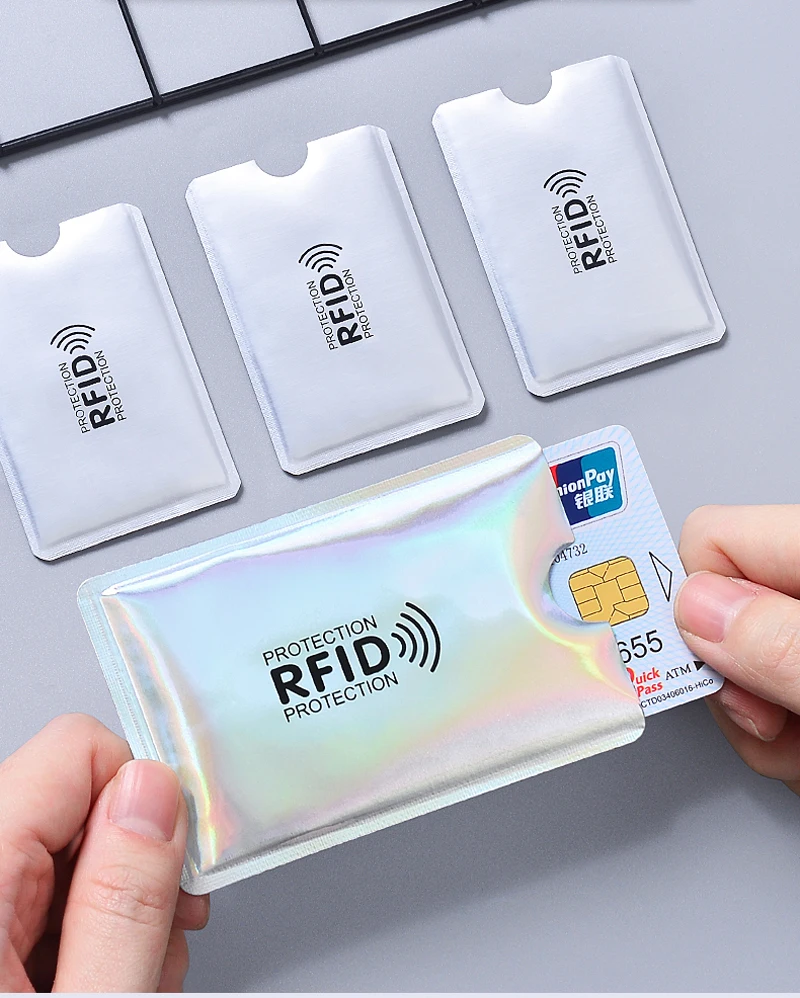 20 шт Анти Rfid лазерный кошелек Блокировка ридер замок банк держатель для карт Id банковский чехол для карт Защита кредитный бизнес держатель для карт